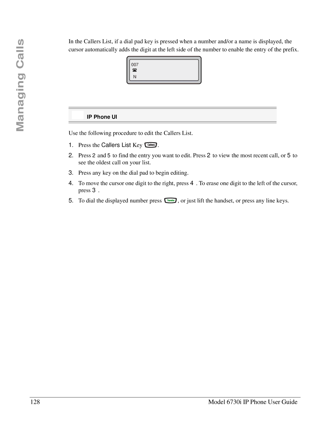 Aastra Telecom 6730I manual Model 6730i IP Phone User Guide, John Burns 9054550055 N Jun 8 255pm 