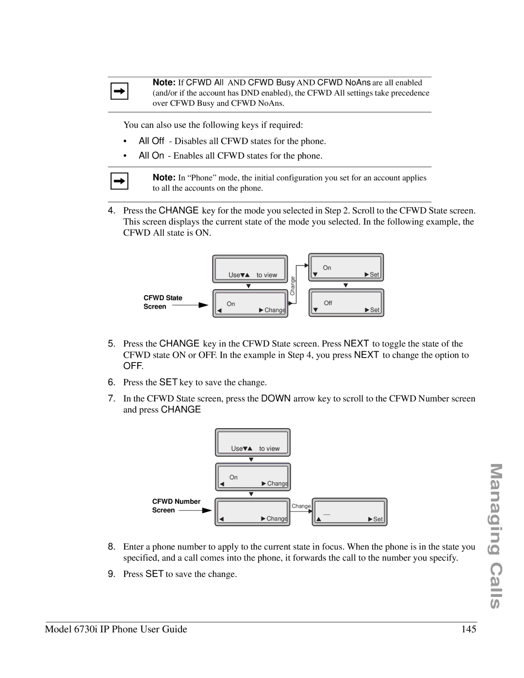 Aastra Telecom 6730I manual Model 6730i IP Phone User Guide 145 