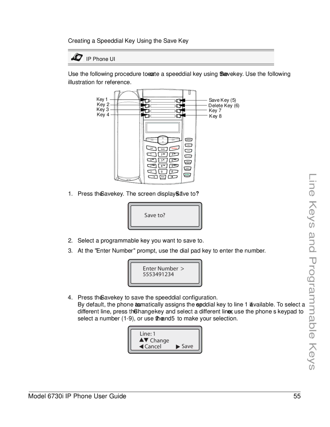 Aastra Telecom 6730I manual Creating a Speeddial Key Using the Save Key, Save to? 