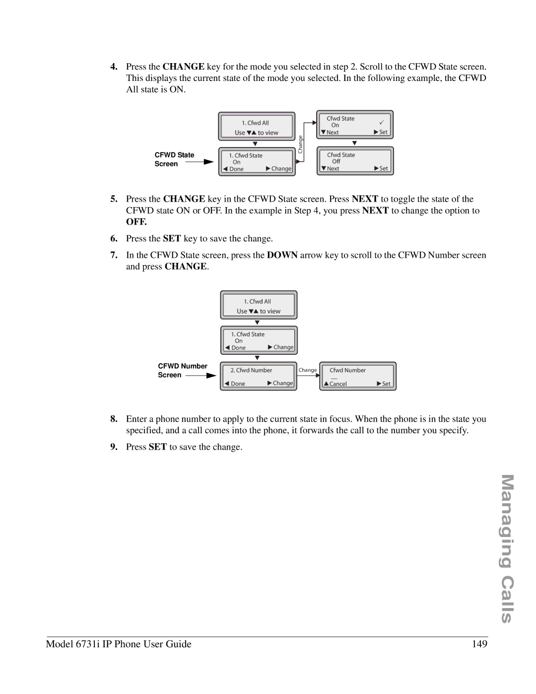 Aastra Telecom 6731I manual Model 6731i IP Phone User Guide 149 