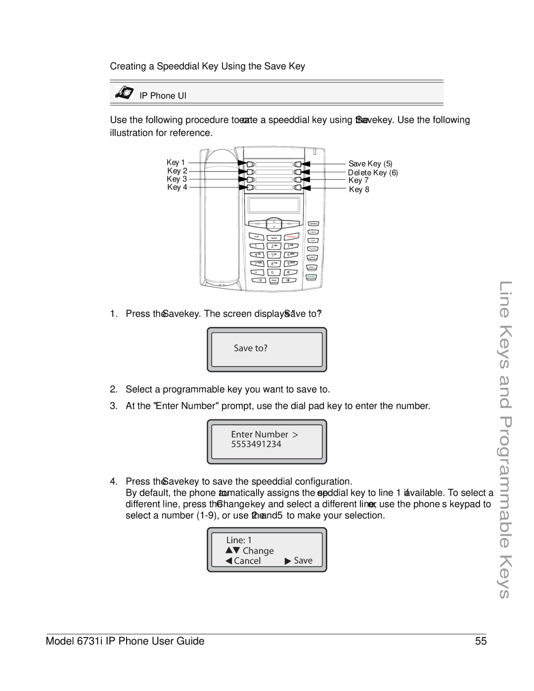 Aastra Telecom 6731I manual Creating a Speeddial Key Using the Save Key, Save to? 