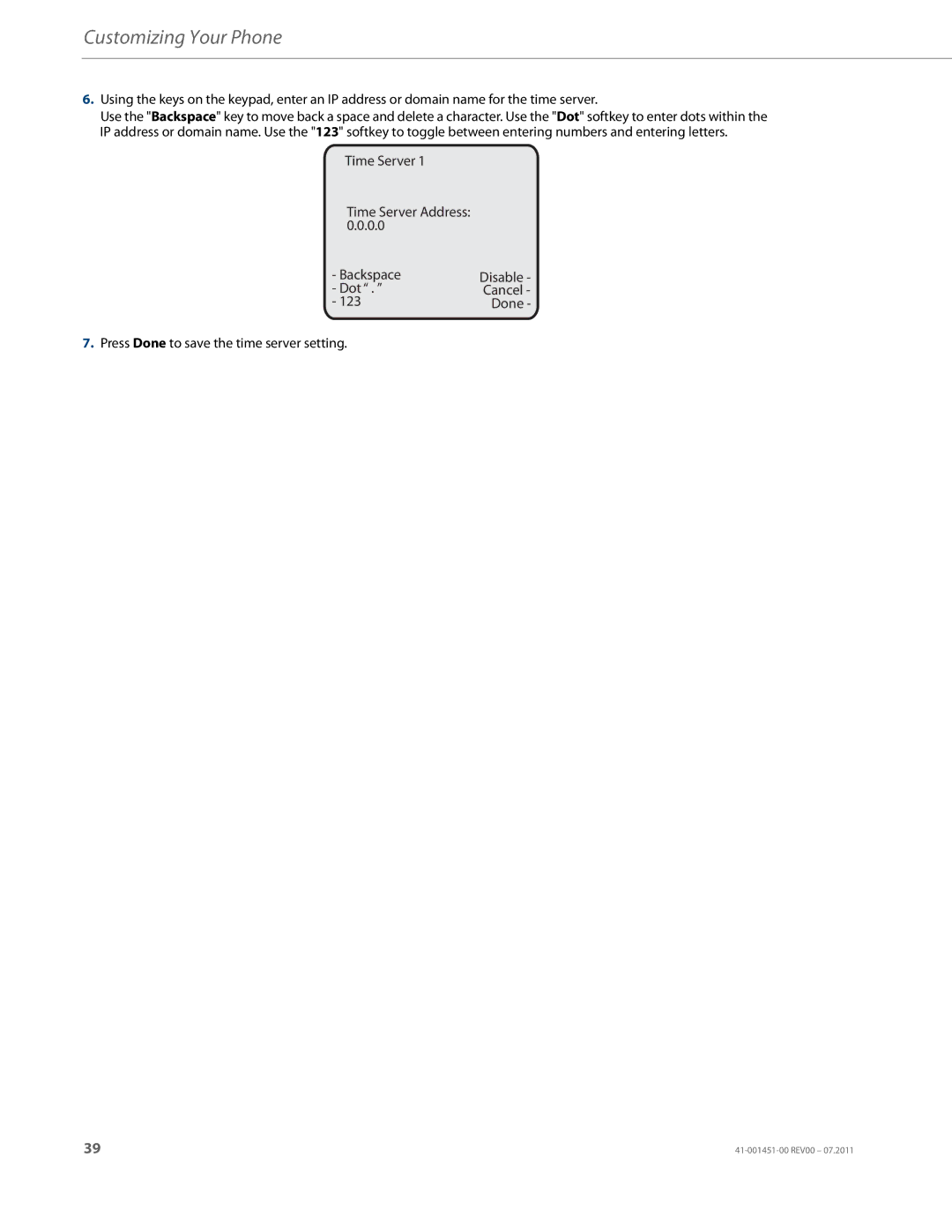 Aastra Telecom 6735I manual Backspace 