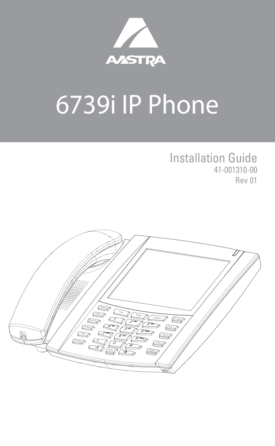 Aastra Telecom 6739I manual 6739i IP Phone 