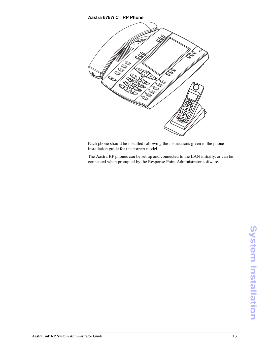 Aastra Telecom 6753i R manual Aastra 6757i CT RP Phone 