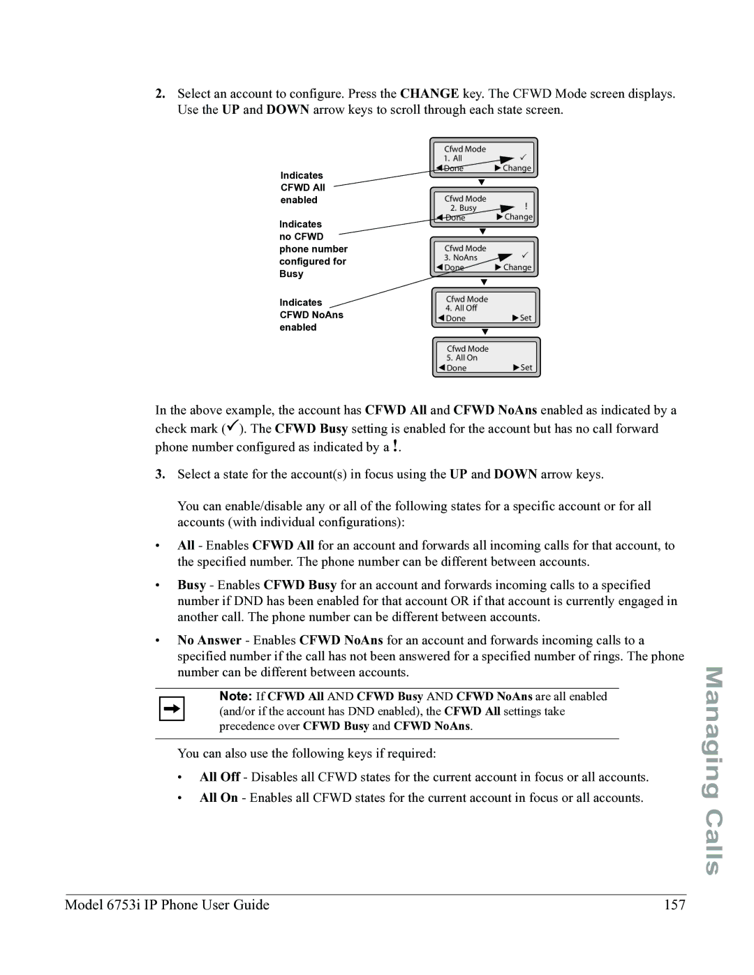 Aastra Telecom 6753I manual Model 6753i IP Phone User Guide 157 