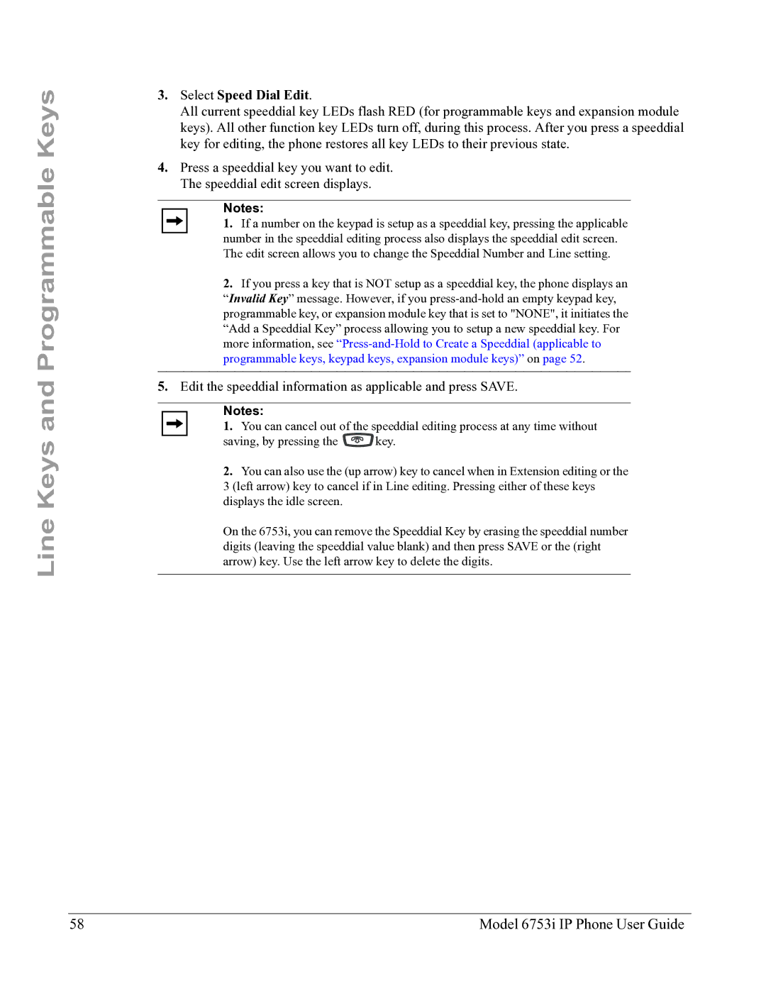 Aastra Telecom 6753I manual Edit the speeddial information as applicable and press Save 