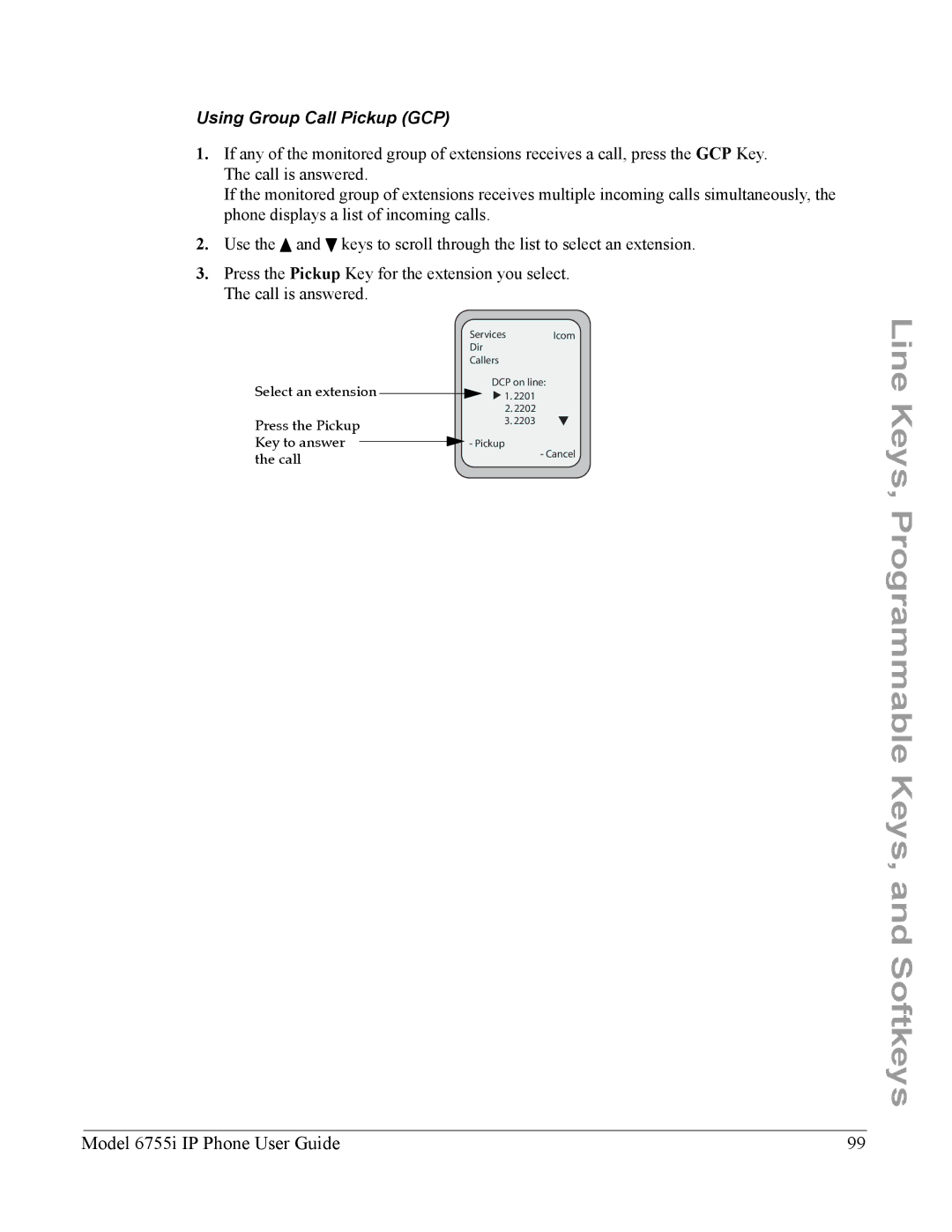 Aastra Telecom 6755i manual Using Group Call Pickup GCP 