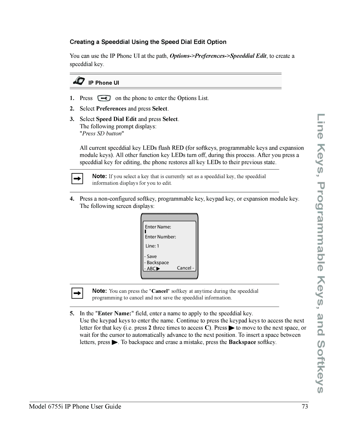 Aastra Telecom 6755i manual Creating a Speeddial Using the Speed Dial Edit Option, Press SD button 