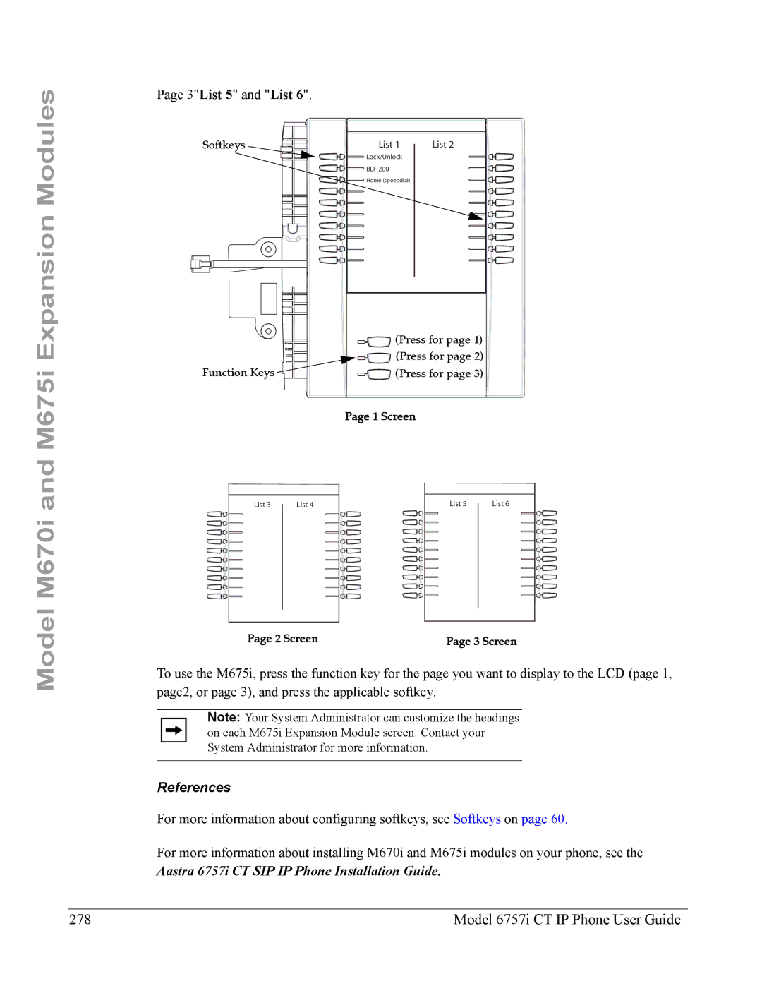 Aastra Telecom 6757I CT manual Model 6757i CT IP Phone User Guide, Screen 