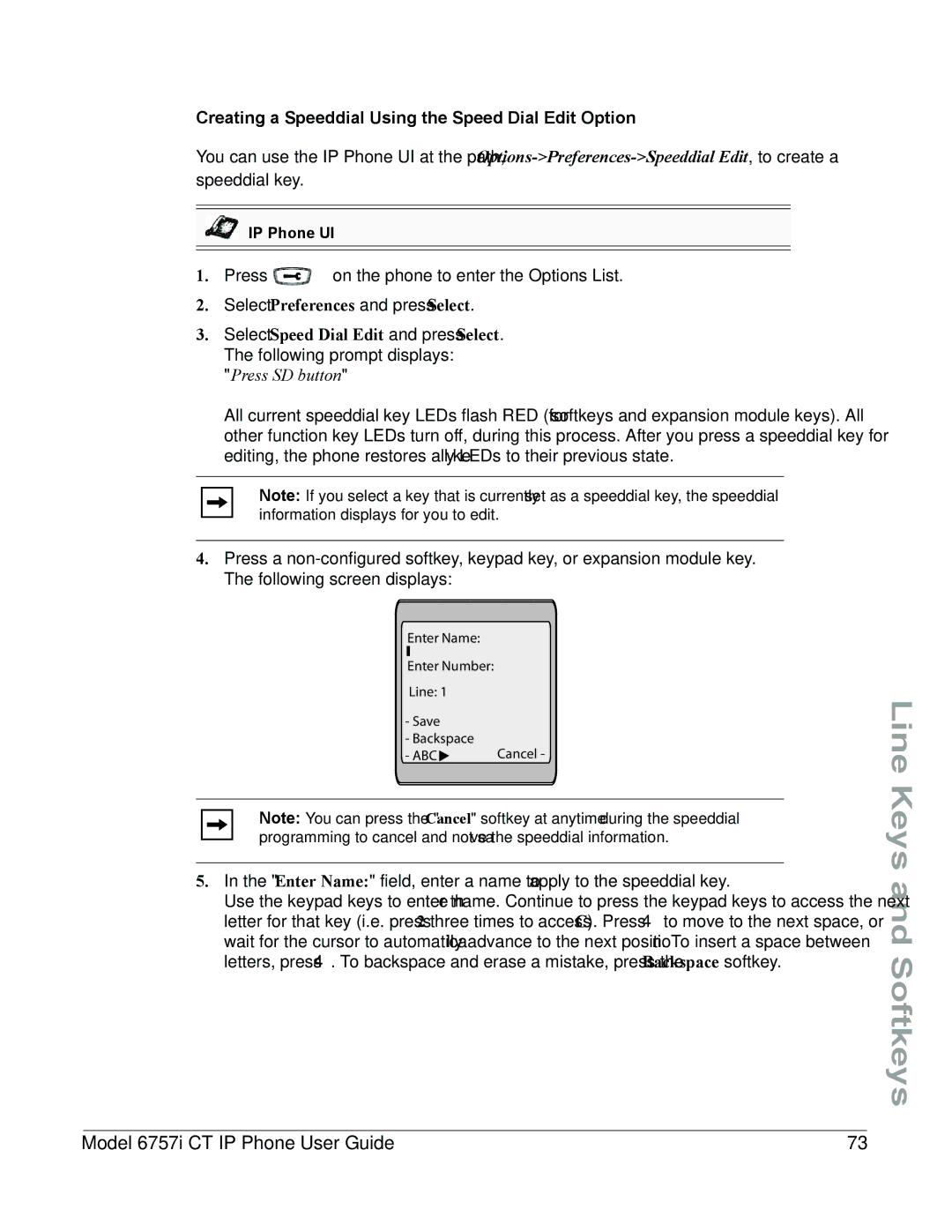 Aastra Telecom 6757I CT manual Creating a Speeddial Using the Speed Dial Edit Option, Press SD button 