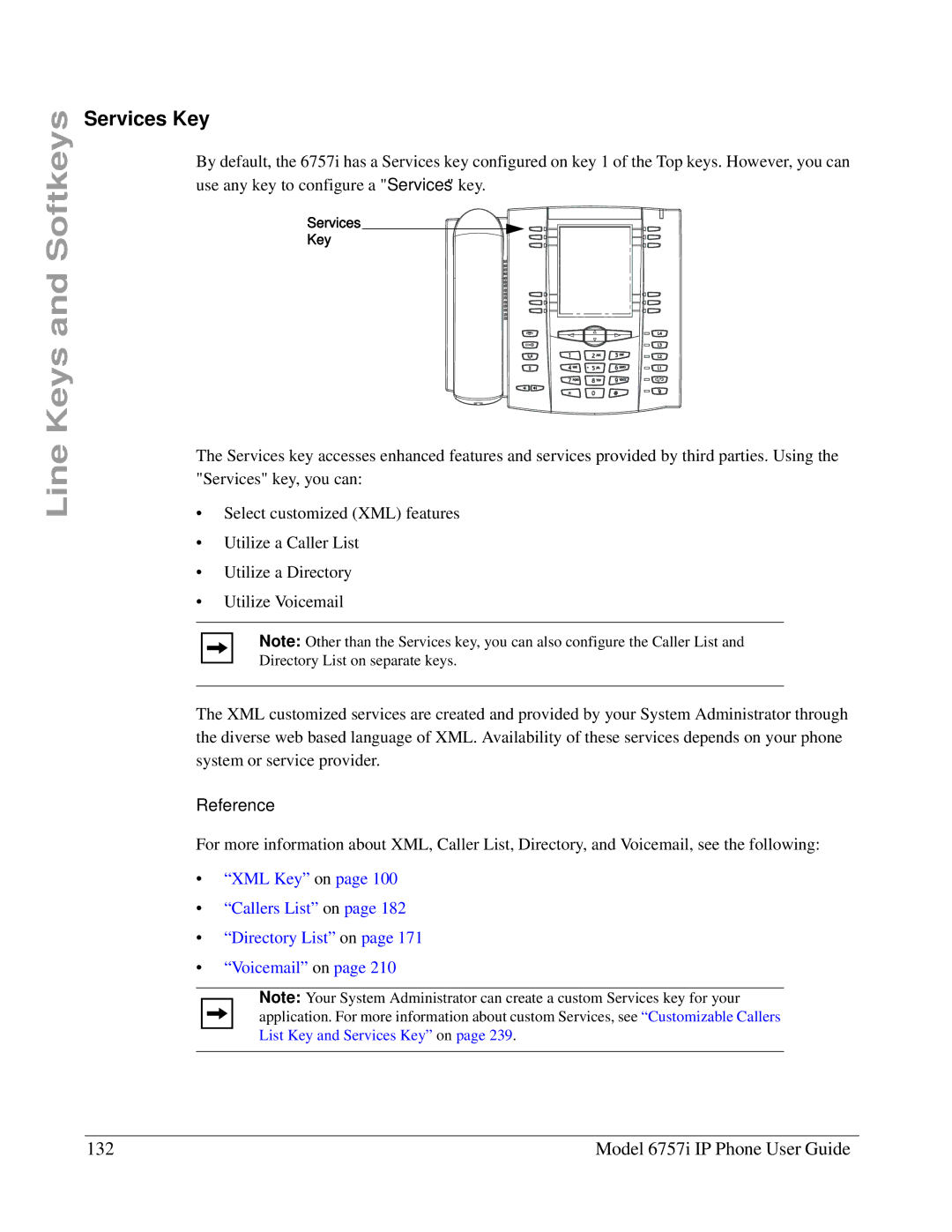 Aastra Telecom 6757I manual Services Key, Model 6757i IP Phone User Guide 