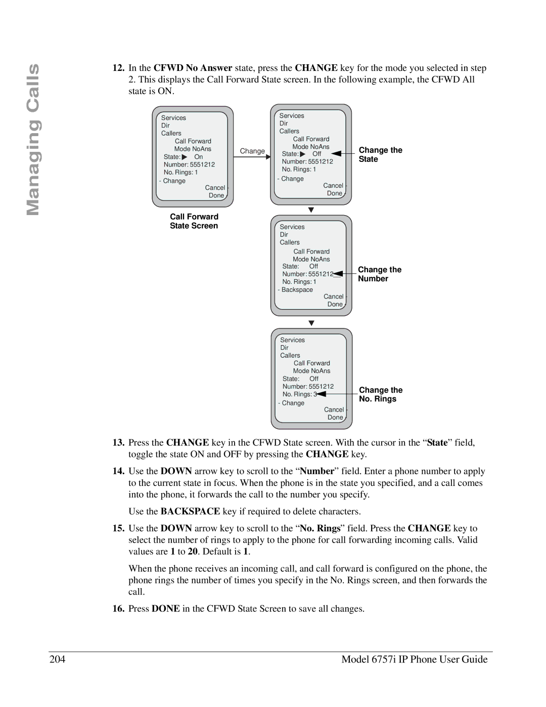 Aastra Telecom 6757I manual Calls, Model 6757i IP Phone User Guide 