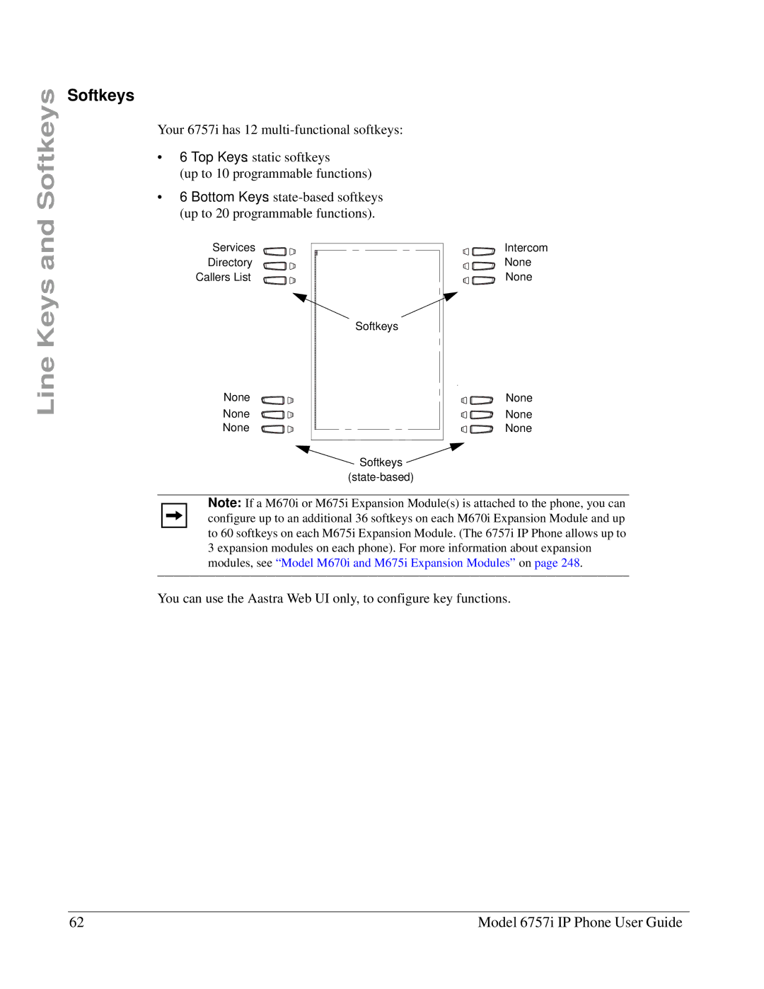 Aastra Telecom 6757I manual Softkeys 