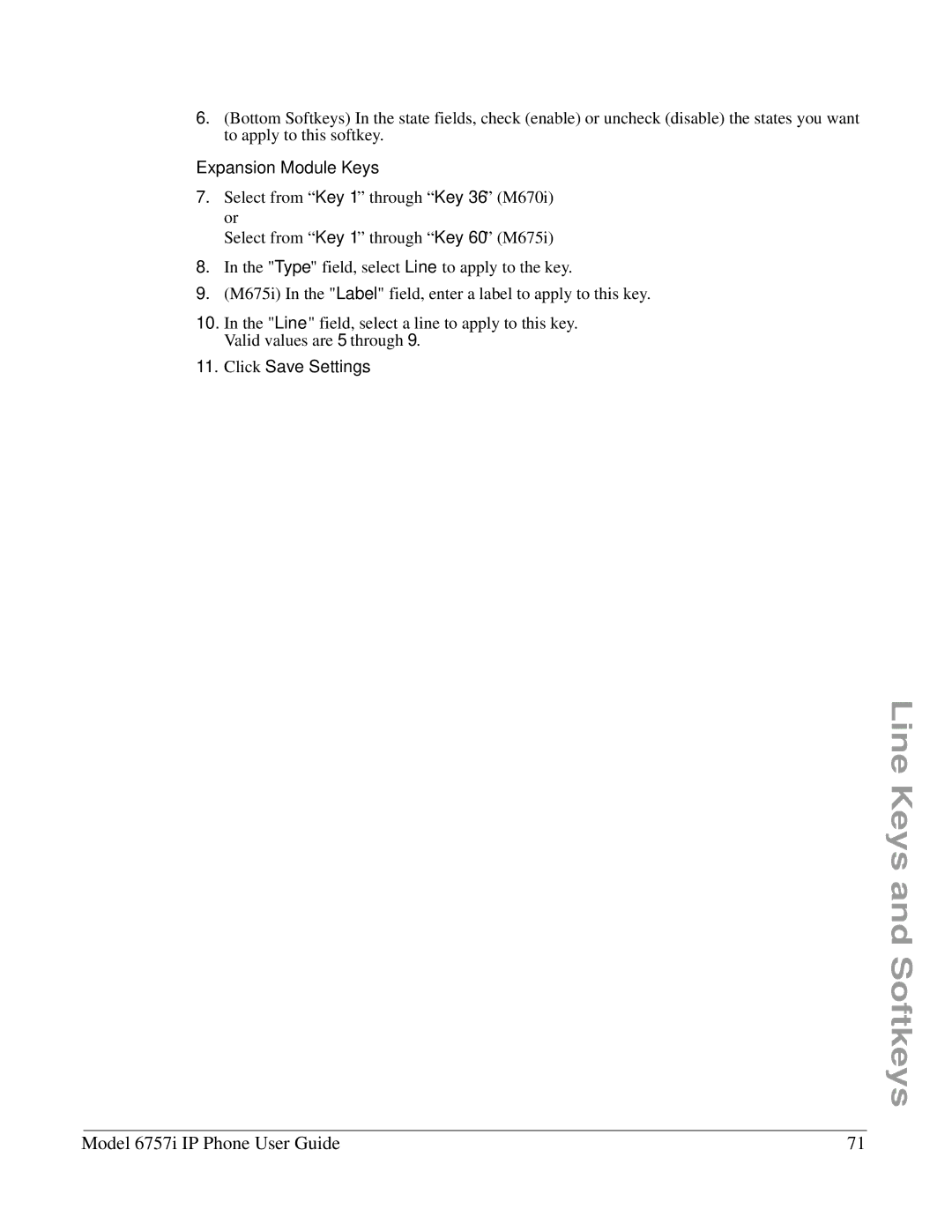 Aastra Telecom 6757I manual Expansion Module Keys 