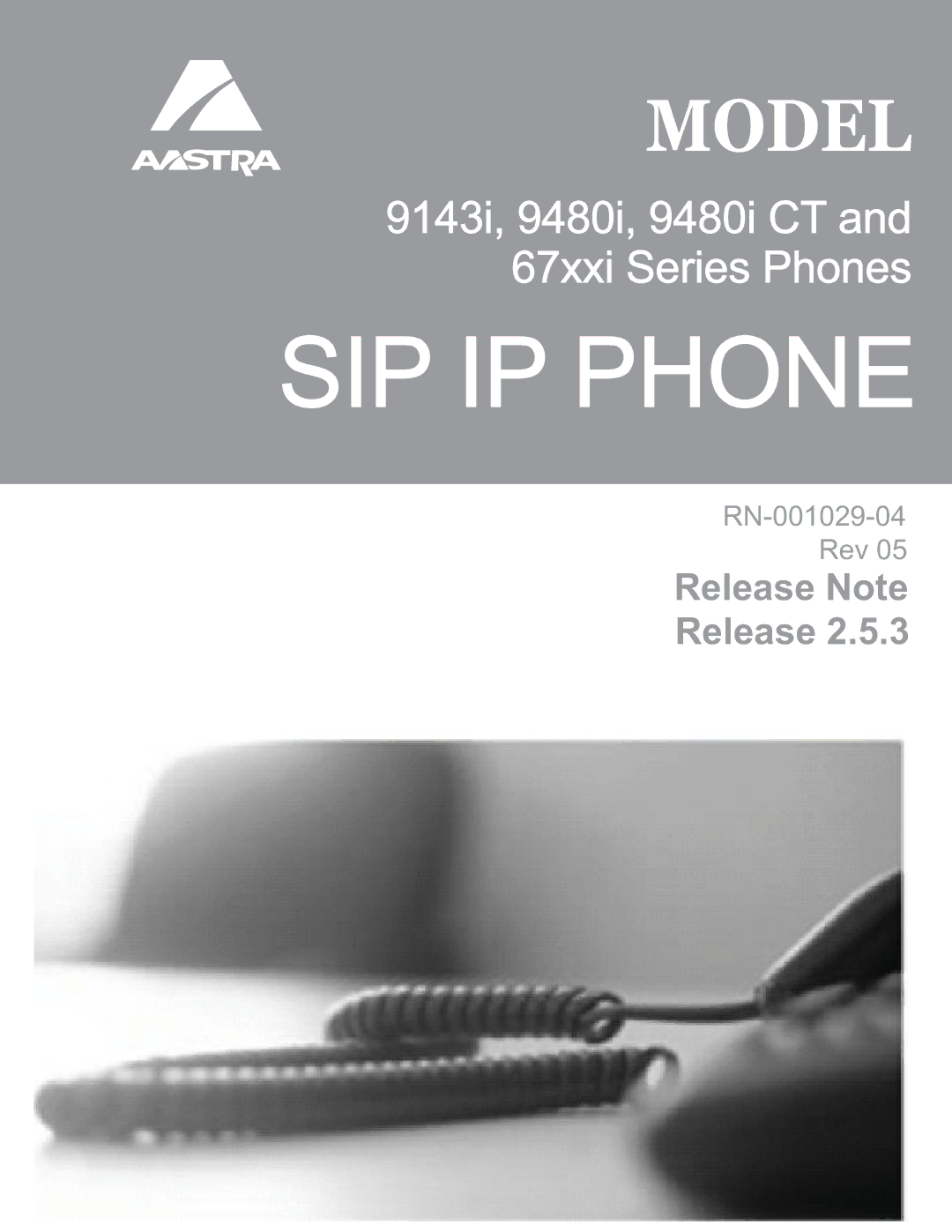 Aastra Telecom 67XXI manual SIP IP Phone 