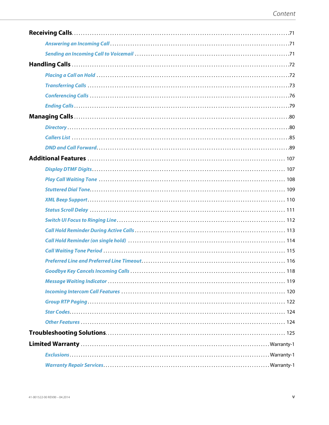 Aastra Telecom 6863i manual Content 