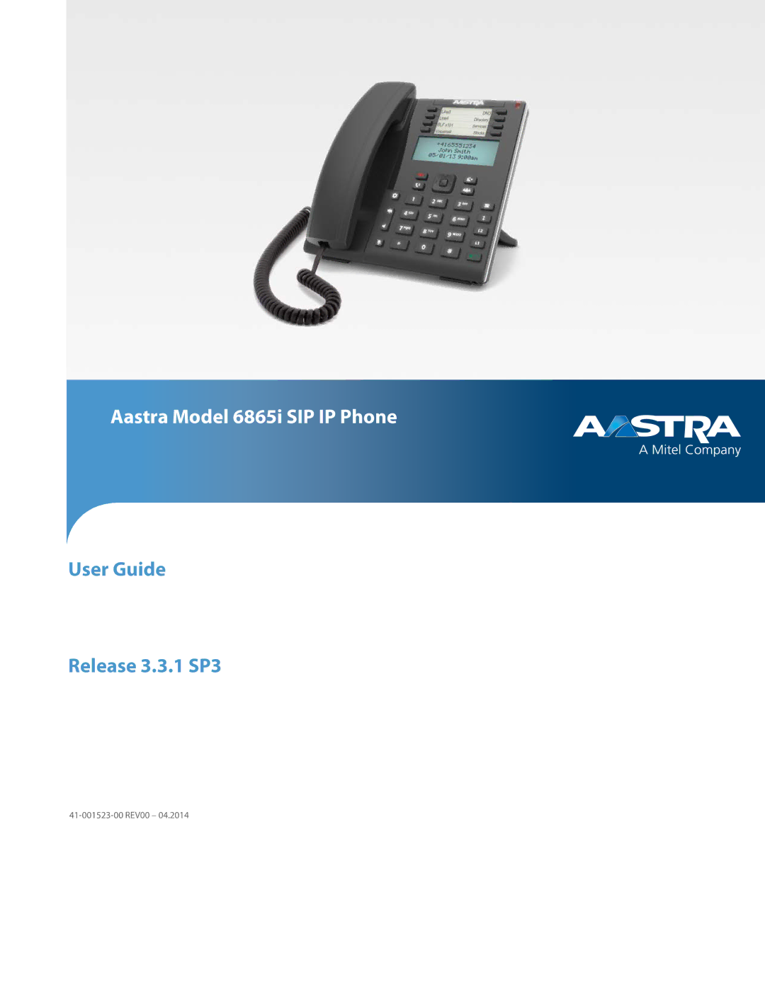 Aastra Telecom manual Aastra Model 6865i SIP IP Phone 