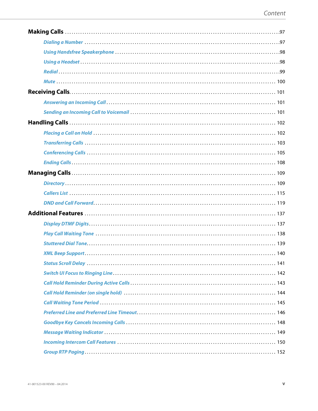 Aastra Telecom 6865i manual Content 