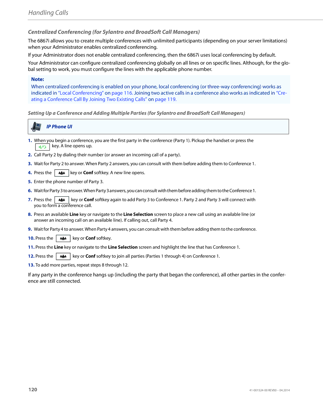 Aastra Telecom 6867i SIP manual 120 