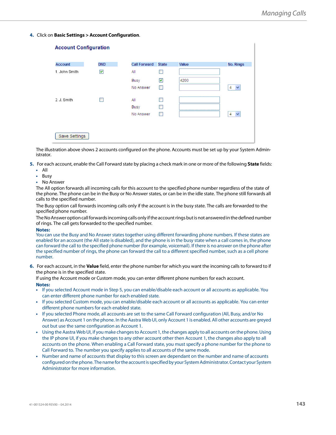 Aastra Telecom 6867i SIP manual 143 