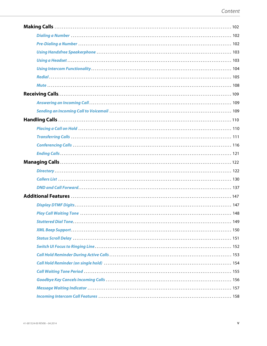 Aastra Telecom 6867i SIP manual Content 