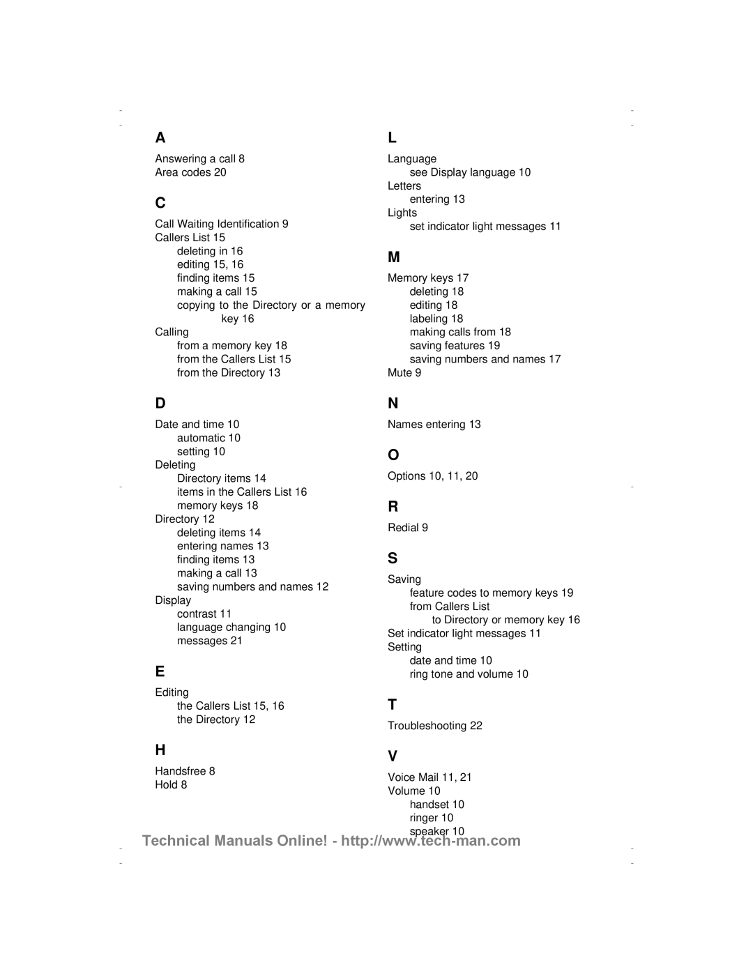 Aastra Telecom 9116 technical manual 