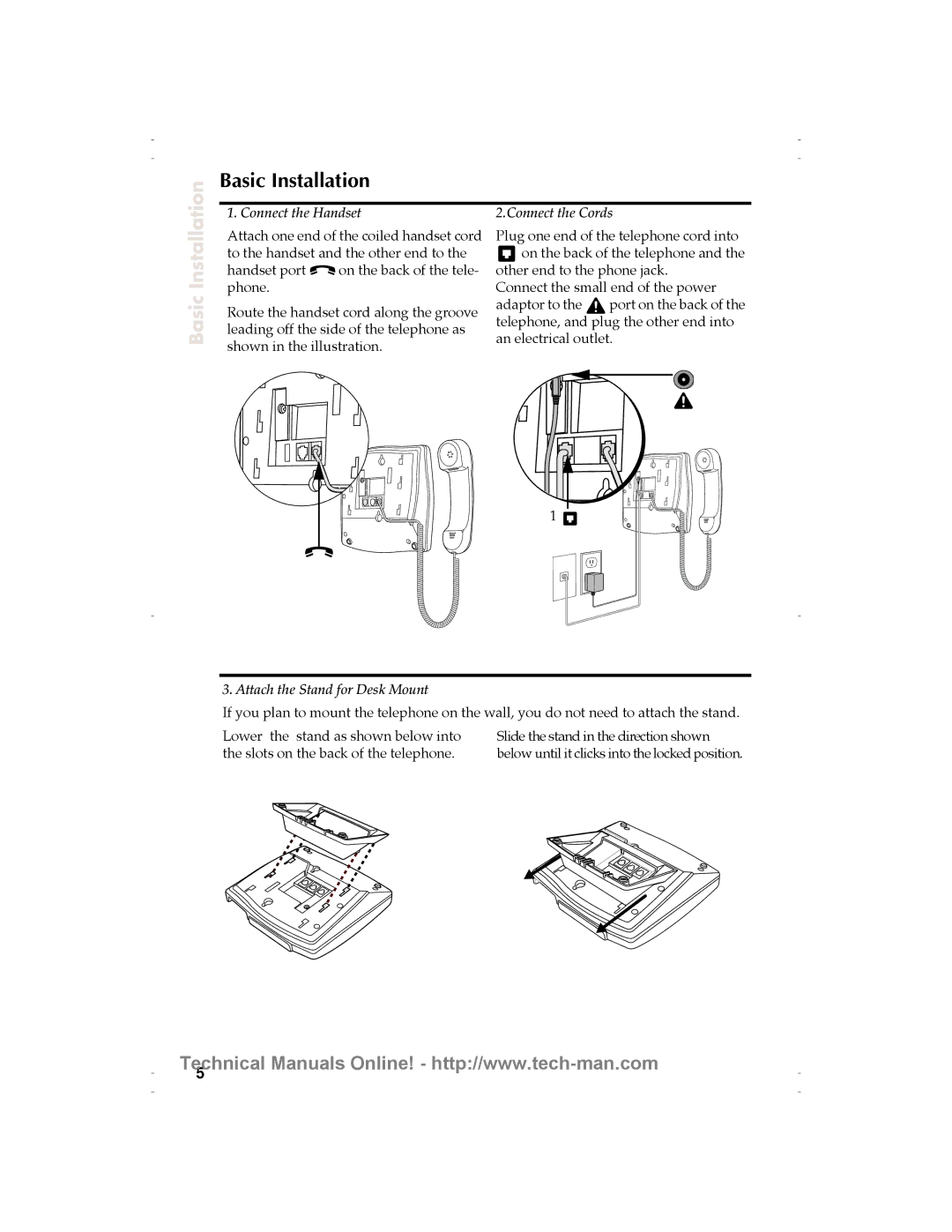 Aastra Telecom 9116 technical manual Basic Installation 