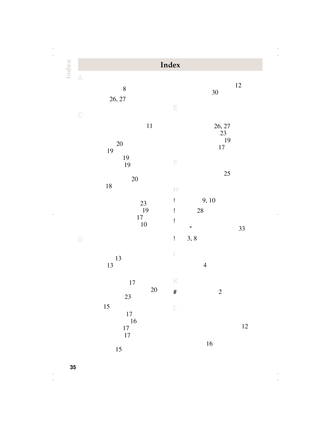 Aastra Telecom 9120 manual Index 