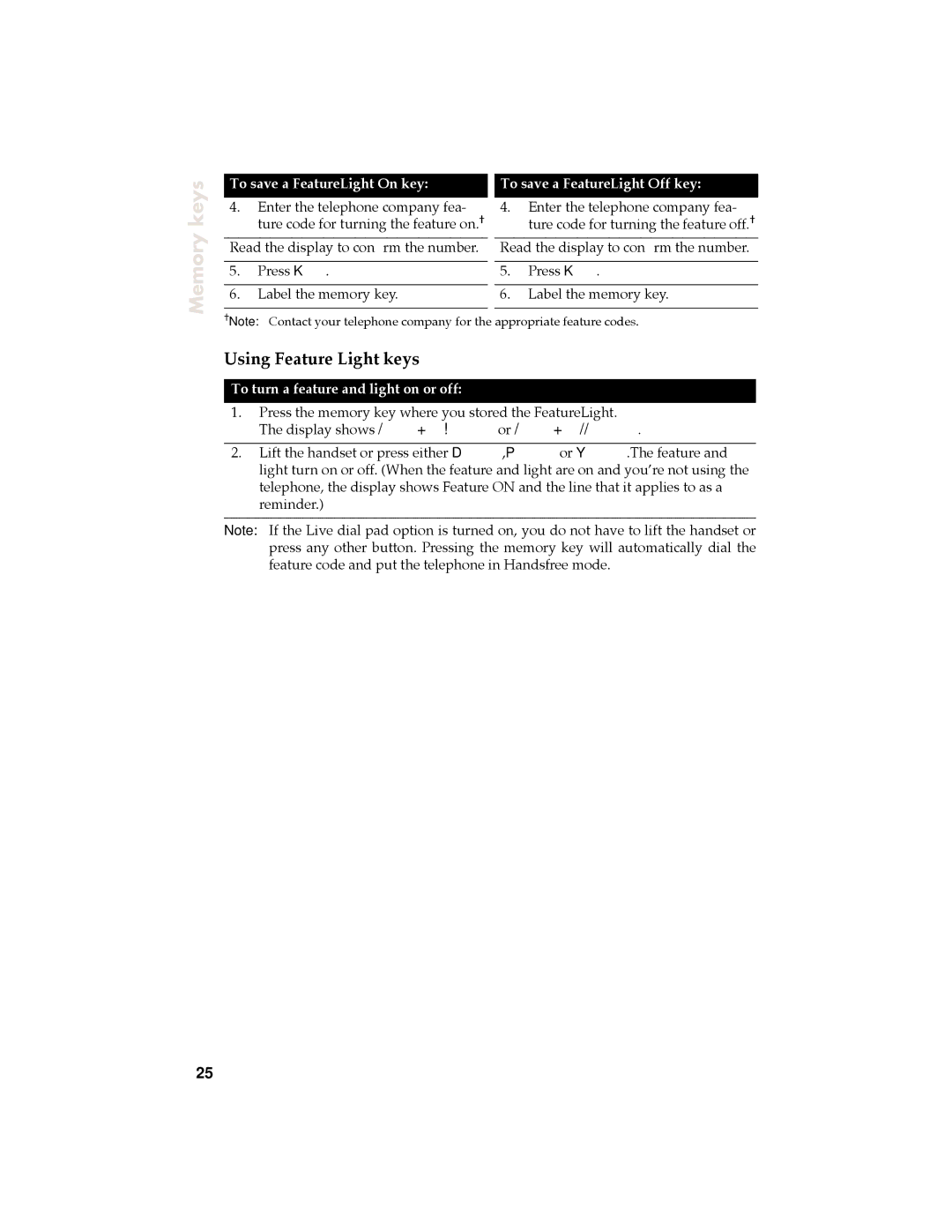 Aastra Telecom 9120 manual Using Feature Light keys, To turn a feature and light on or off 