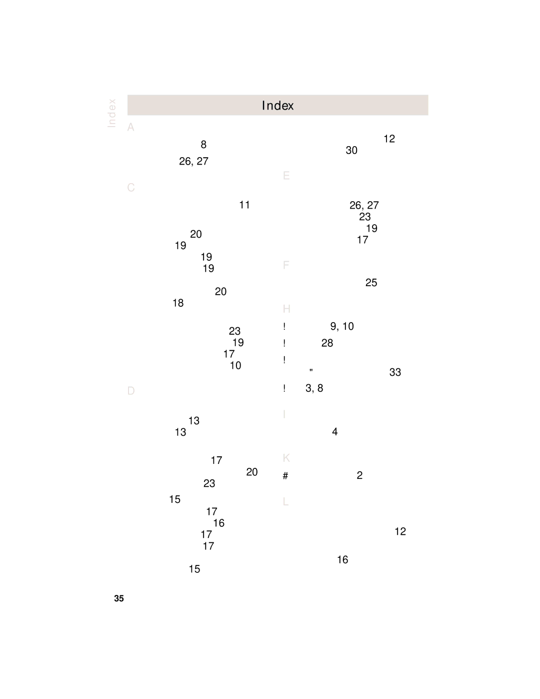 Aastra Telecom 9120 manual Index 