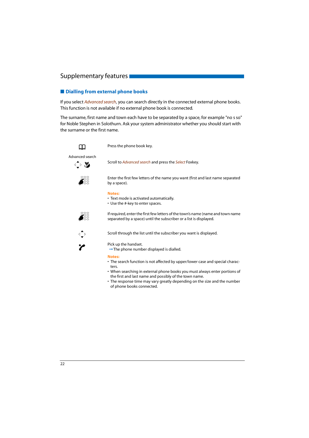 Aastra Telecom 2065, A300, A150, 2045, 2025 manual Dialling from external phone books 