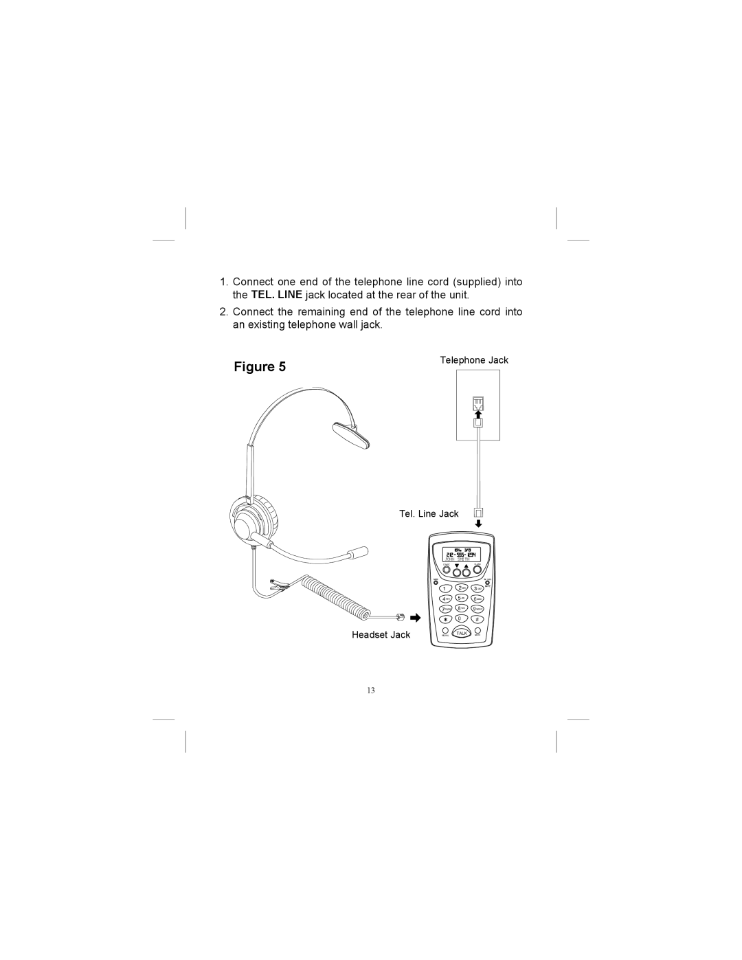 Aastra Telecom AT-200HT owner manual Telephone Jack Tel. Line Jack Headset Jack 