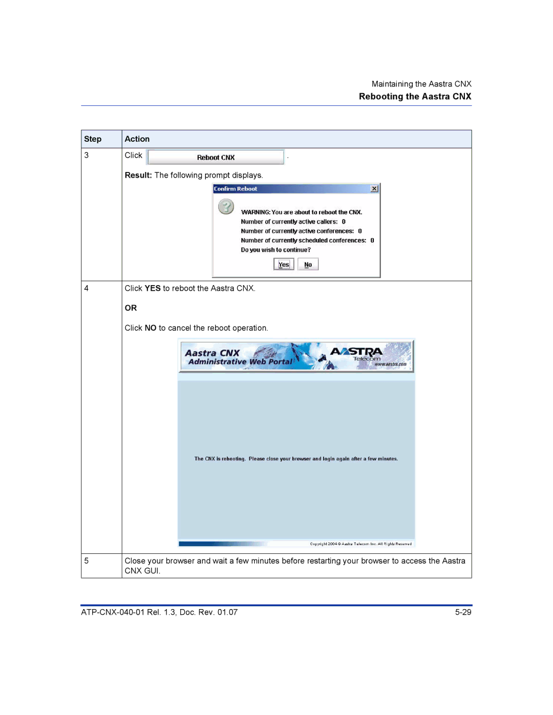 Aastra Telecom ATP-CNX-040-01 manual Cnx Gui 