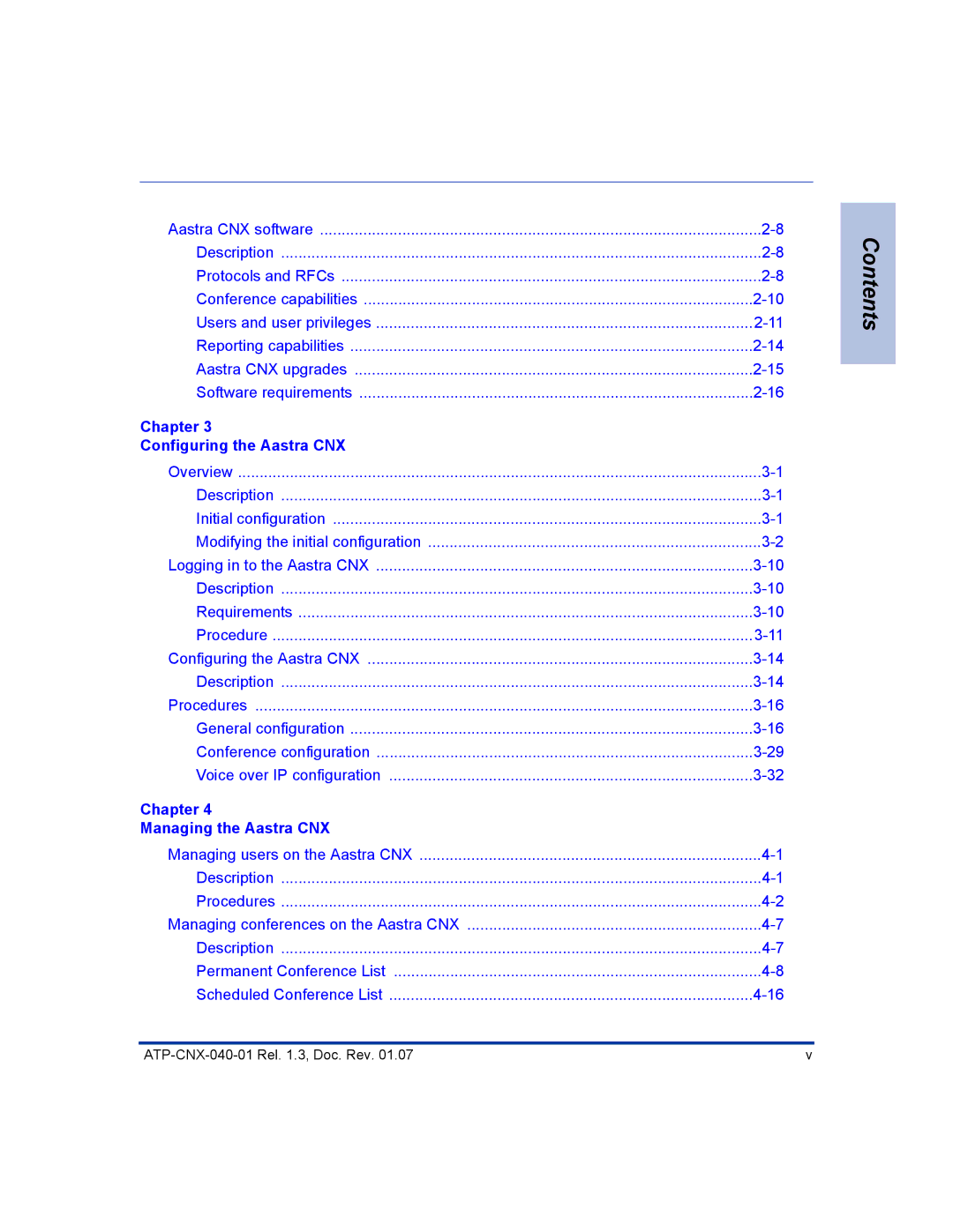 Aastra Telecom ATP-CNX-040-01 manual Chapter Configuring the Aastra CNX 