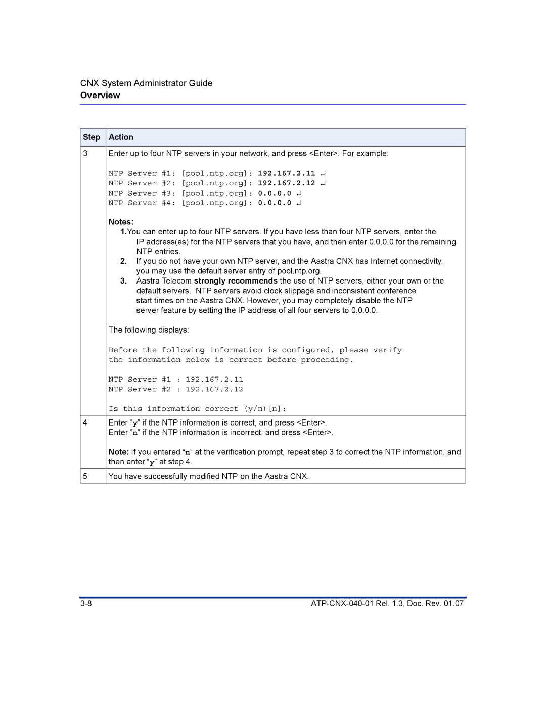 Aastra Telecom ATP-CNX-040-01 manual Overview 