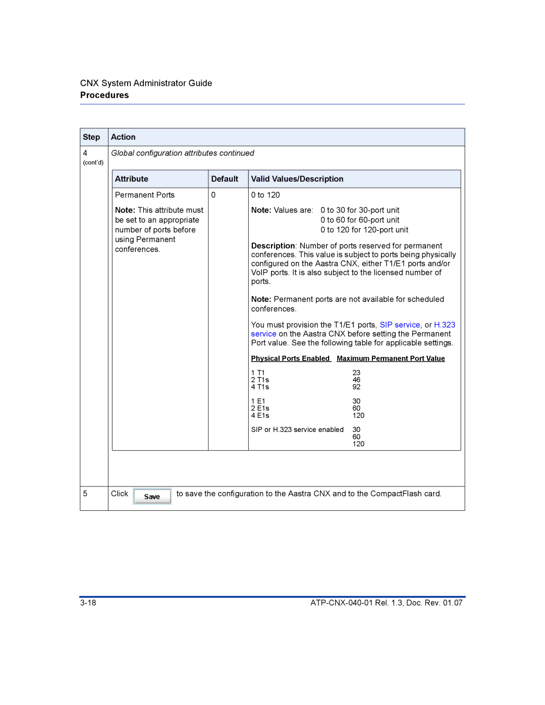 Aastra Telecom ATP-CNX-040-01 manual Global configuration attributes 