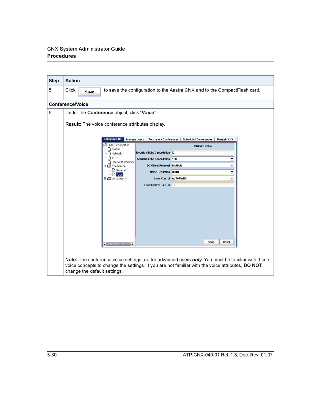 Aastra Telecom ATP-CNX-040-01 manual Conference/Voice 