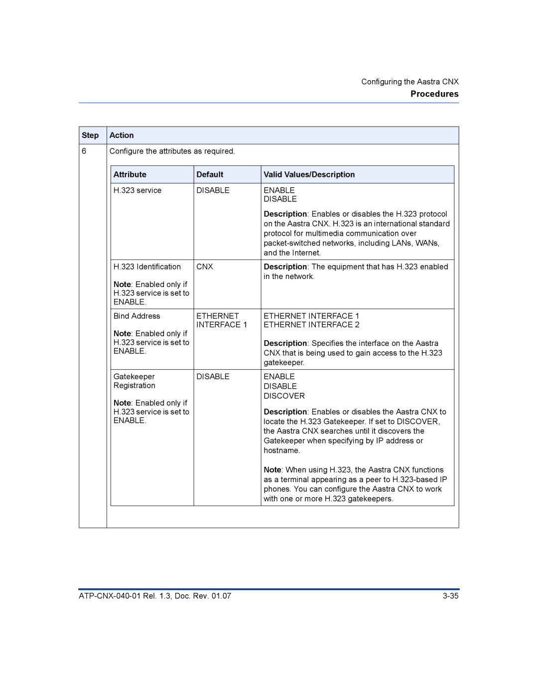 Aastra Telecom ATP-CNX-040-01 manual Disable Discover 