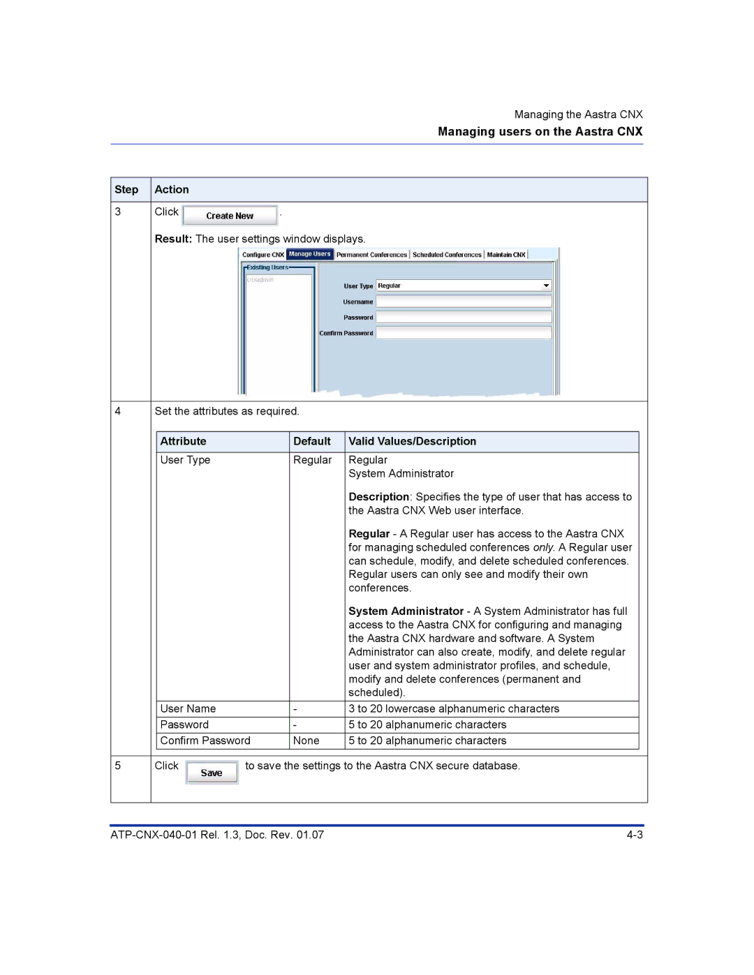 Aastra Telecom ATP-CNX-040-01 manual Managing the Aastra CNX 