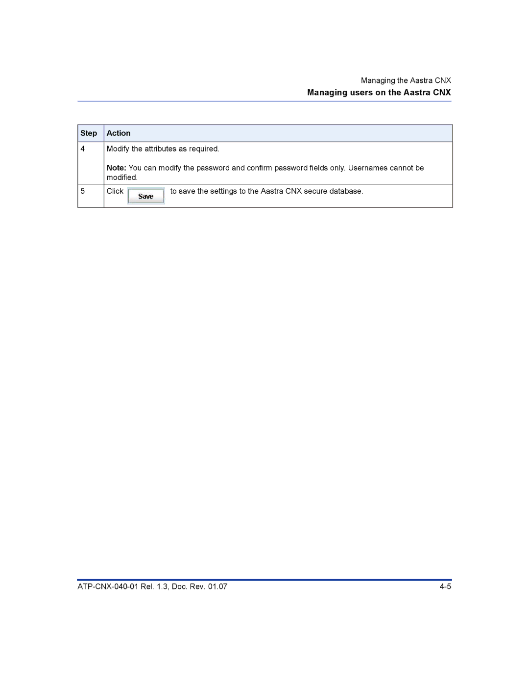 Aastra Telecom ATP-CNX-040-01 manual Modify the attributes as required 