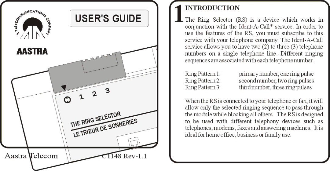 Aastra Telecom C1148 manual 