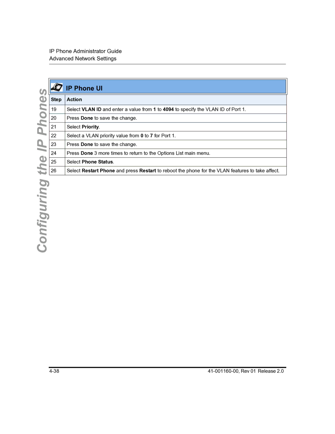 Aastra Telecom 57I C53I manual Configuring the IP Phones 