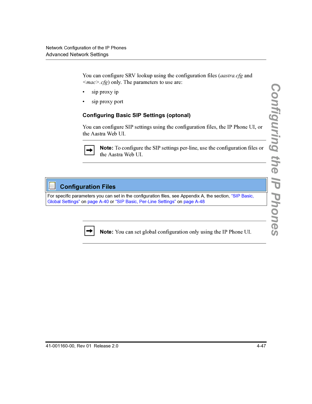 Aastra Telecom 57I C53I manual Configuring Basic SIP Settings optonal 