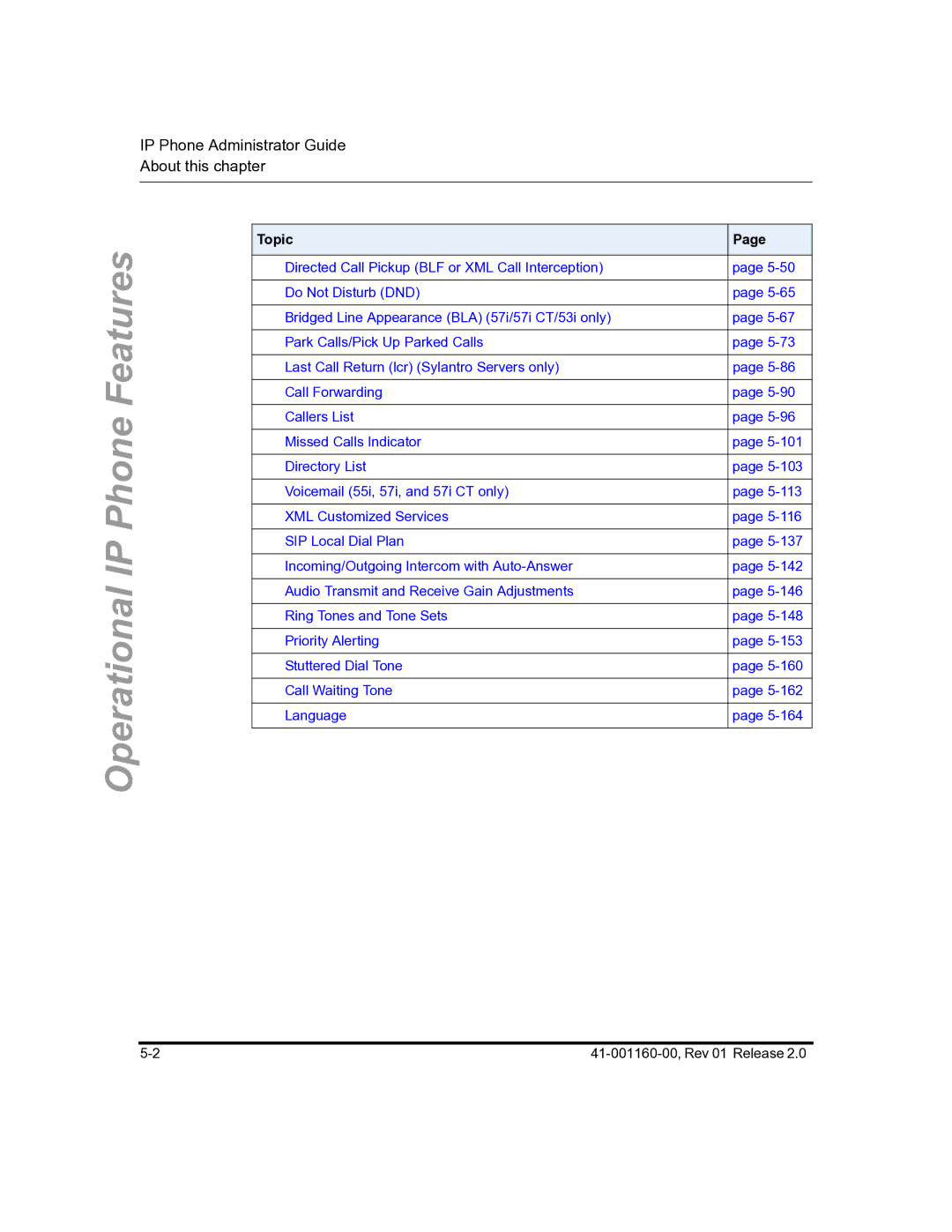 Aastra Telecom 57I C53I manual Features 