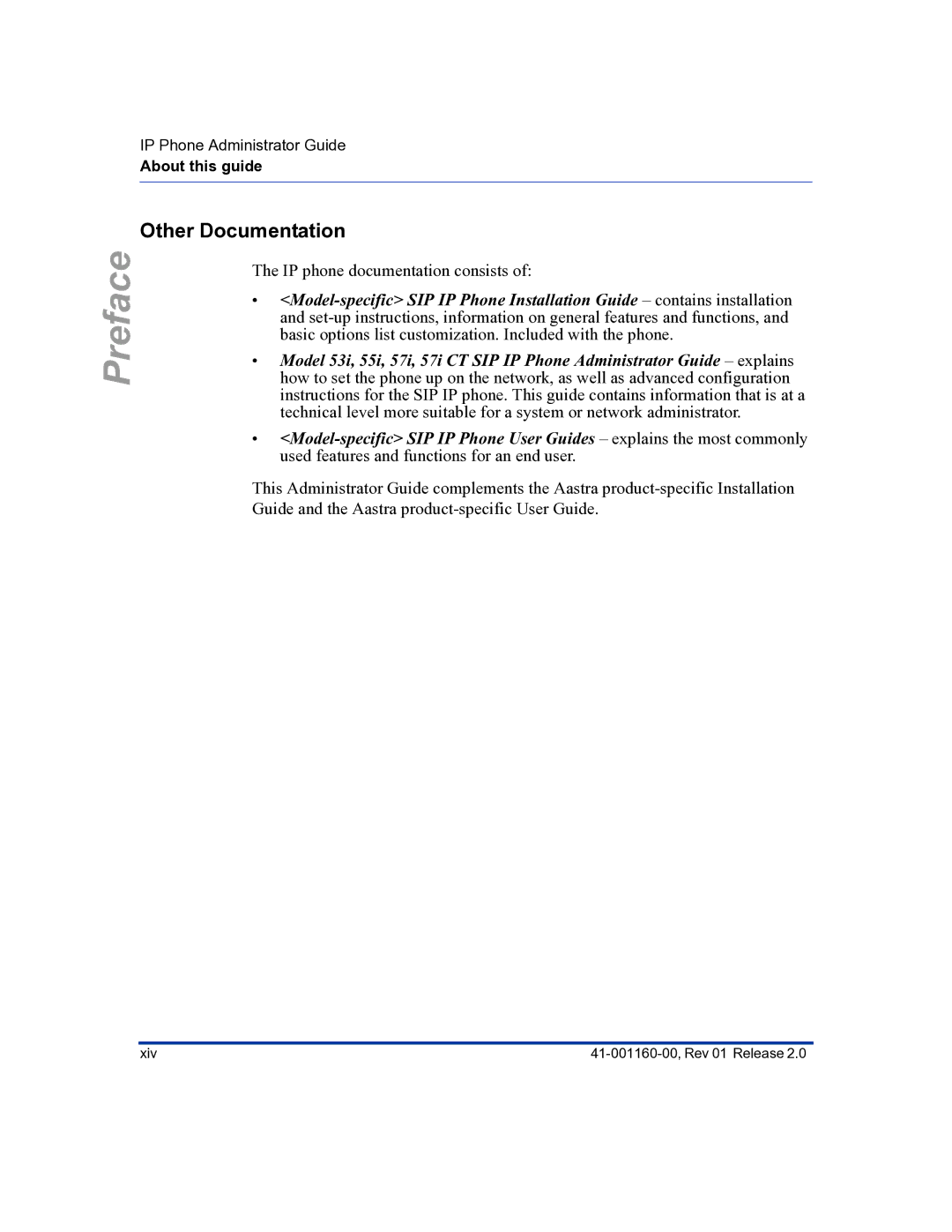 Aastra Telecom 57I C53I manual Other Documentation 