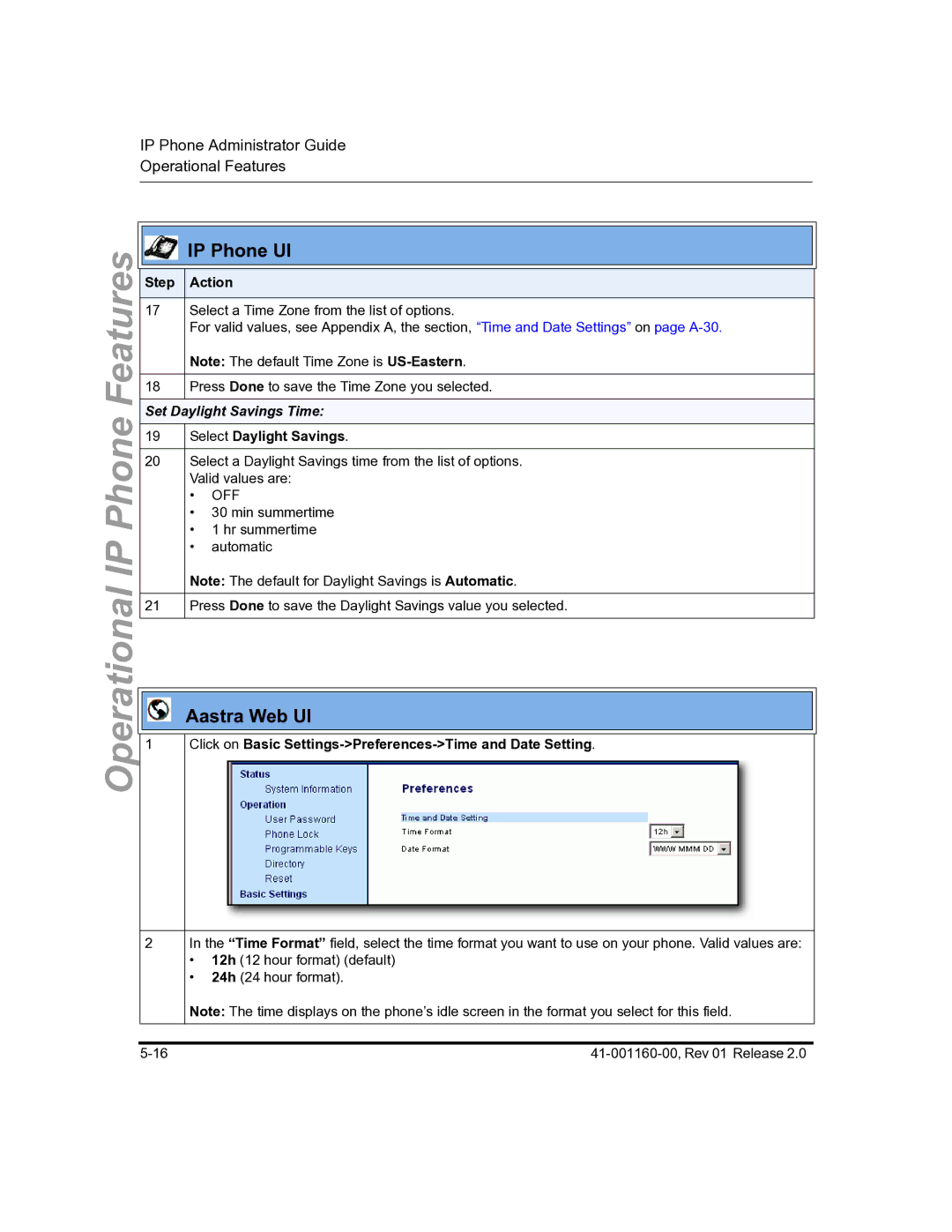 Aastra Telecom 57I C53I manual Set Daylight Savings Time, Select Daylight Savings, 12h, 24h 