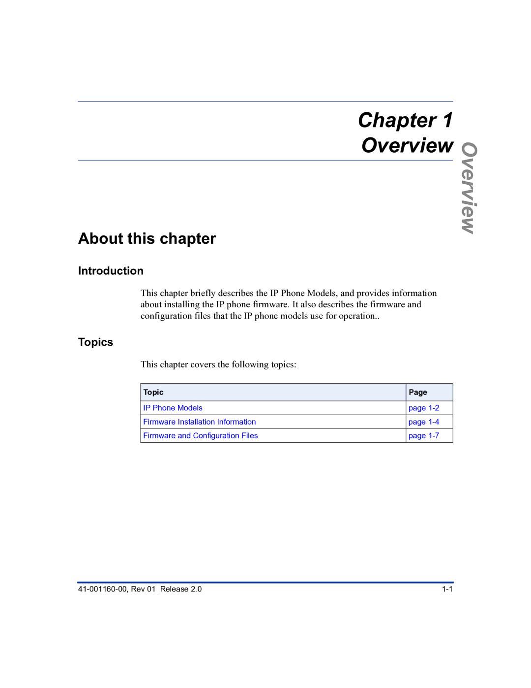 Aastra Telecom 57I C53I manual About this chapter, Topics 