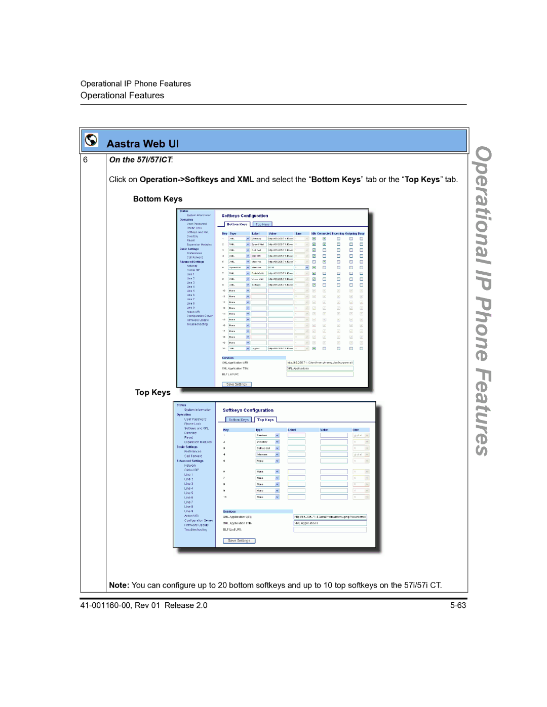 Aastra Telecom 57I C53I manual On the 57i/57iCT 