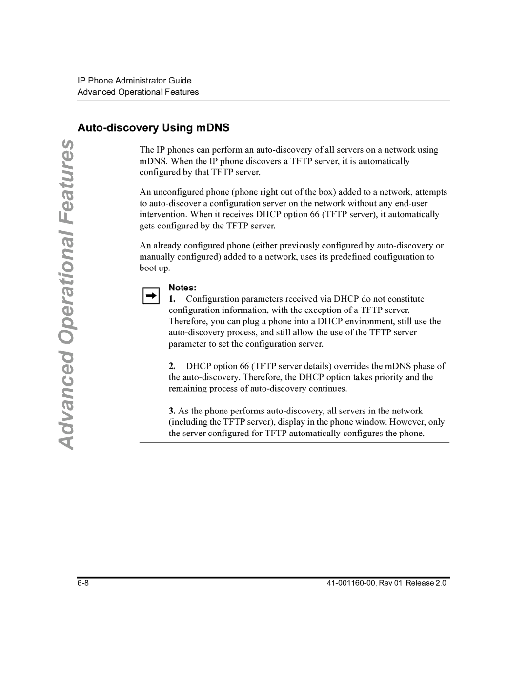 Aastra Telecom 57I C53I manual Auto-discovery Using mDNS 