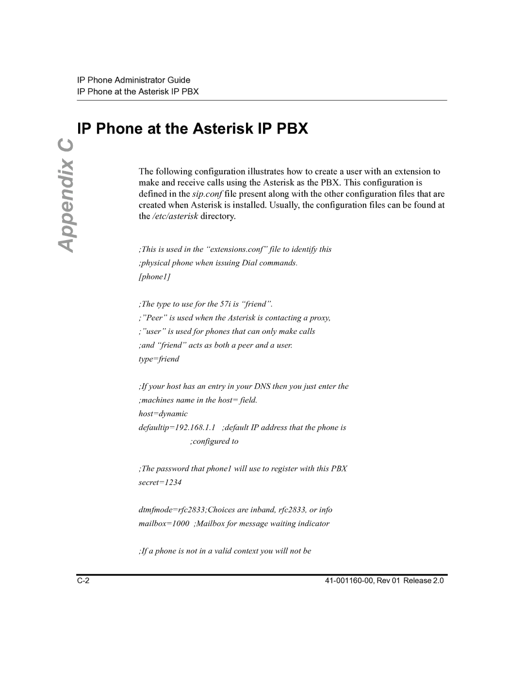 Aastra Telecom 57I C53I manual IP Phone at the Asterisk IP PBX 